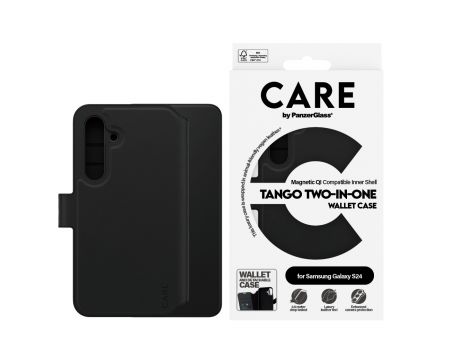 PanzerGlass Care Tango Two-in-One Wallet за Samsung Galaxy S24, черен на супер цени