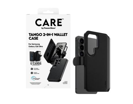 PanzerGlass Care Tango Two-in-One Wallet за Samsung Galaxy S26 Ultra, черен на супер цени