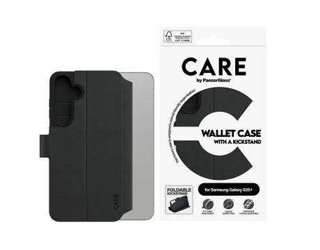 PanzerGlass Care Wallet за Samsung Galaxy S25+, черен на супер цени