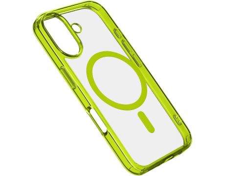 Cellular Line Iconic Mag за Apple iPhone 16, прозрачен/зелен на супер цени