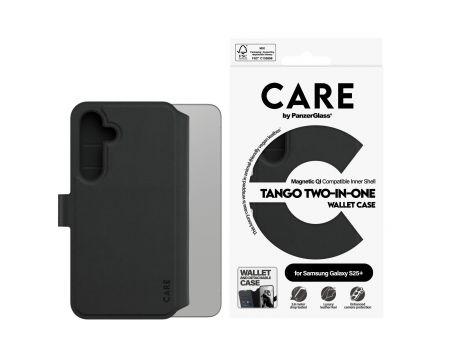 PanzerGlass Care Tango Two-in-One Magnetic QI за Samsung Galaxy S25+, черен на супер цени