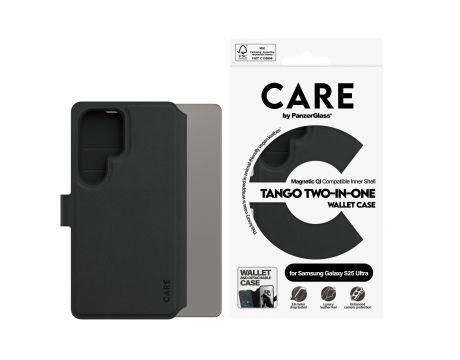 PanzerGlass Care Tango Two-in-One Magnetic QI за Samsung Galaxy S25 Ultra, черен на супер цени