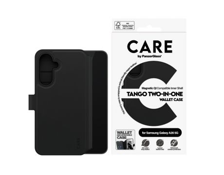 PanzerGlass Care Tango Two-in-One Wallet за Samsung Galaxy A26 5G, черен на супер цени