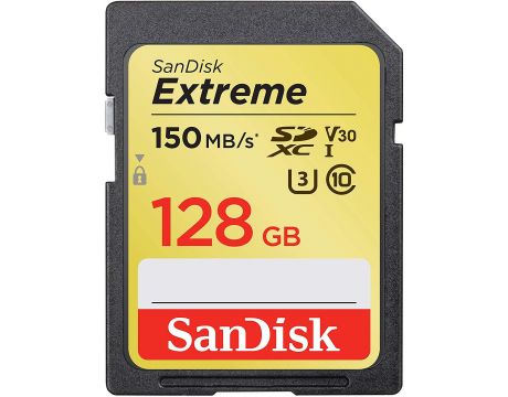 128GB SDXC SanDisk Extreme, черен - нарушена опаковка на супер цени