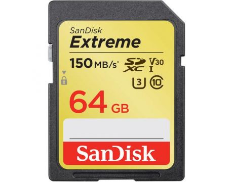 64GB SDXC SanDisk Extreme SDXC, черен/златист на супер цени