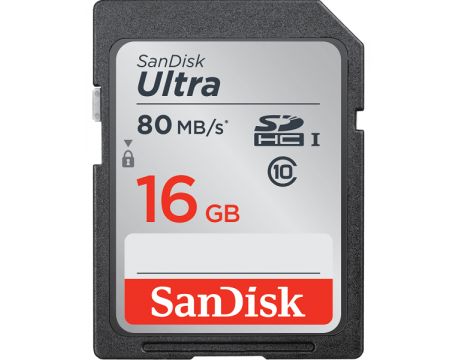 16GB SDHC SanDisk Ultra, Черен на супер цени
