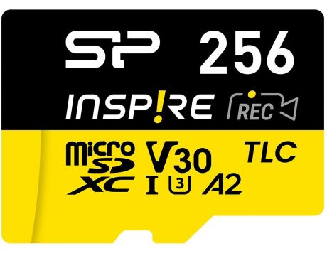 256GB Silicon Power Inspire и SD адаптер, черен/жълт на супер цени