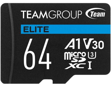 64GB microSDXC Team Group Elite A1, черен на супер цени