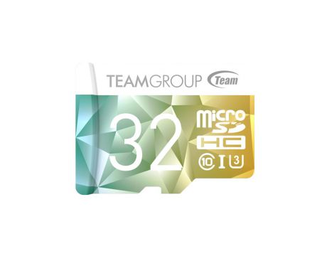 32GB microSDHC Team Group Color Card II, зелен/жълт на супер цени