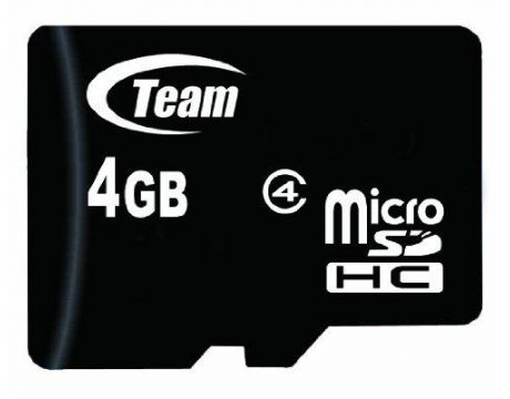 4GB Team Group Micro SDHC + SD Adapter на супер цени