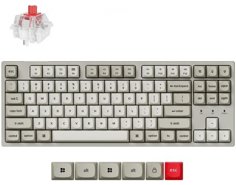 Keychron C1 Pro 8K QMK, бял на супер цени