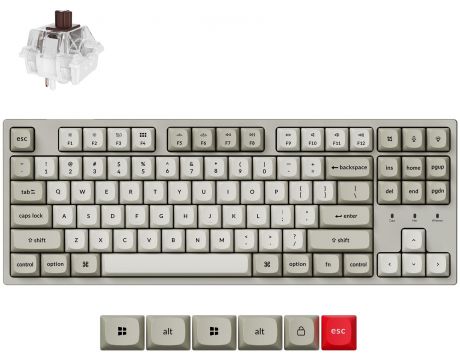 Keychron C1 Pro 8K QMK, бял на супер цени