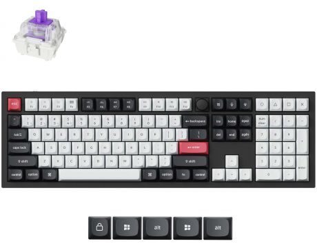 Keychron Q6 HE QMK, черен/бял на супер цени