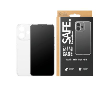 SAFE TPU за Xiaomi Redmi Note 17 Pro 5G, Прозрачен на супер цени