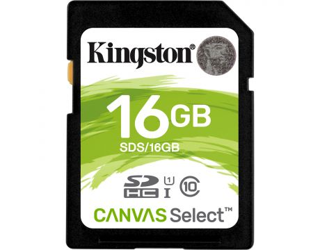 16GB microSDHC Kingston Canvas Select, черен на супер цени