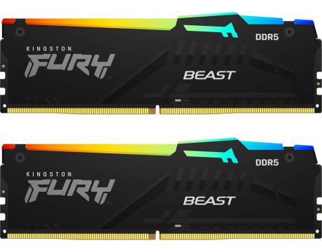 2x32GB DDR5 6400 Kingston FURY Beast RGB на супер цени