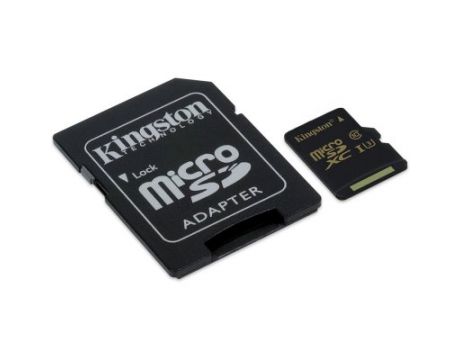32GB microSDHC Kingston + SD Adapter, Черен на супер цени
