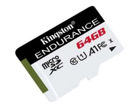 64GB microSDXC Kingston Endurance, бял/черен на супер цени