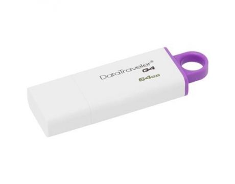 64GB Kingston DataTraveler G4, бял/лилав на супер цени