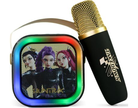 безжична колонка и микрофон OTL K-Pop Demon Hunters PopSing, черен/златист на супер цени