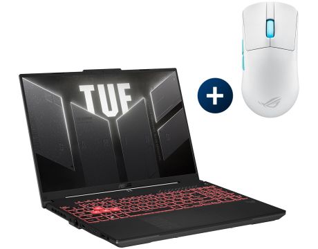 лаптоп ASUS TUF Gaming A16 2024 FA607NUG-RL117 и безжична геймърска мишка ASUS ROG Harpe Ace Aim Lab Edition на супер цени