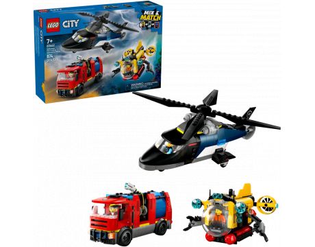 LEGO Helicopter, Fire Truck & Submarine Remix на супер цени