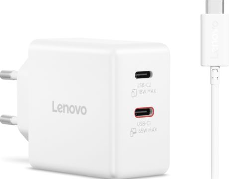 Lenovo Dual 65W, бял на супер цени