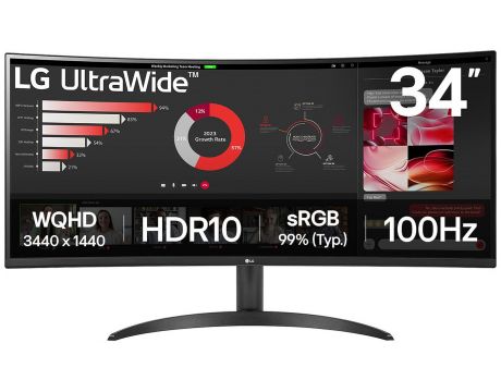 34" LG 34WR50QK-B на супер цени