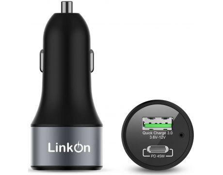 LinkOn 63W USB-C Car Charger, черен на супер цени