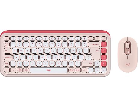 Logitech Pop Icon Combo, бял/розов на супер цени