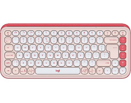 Logitech Pop Icon Keys, бял/розов на супер цени