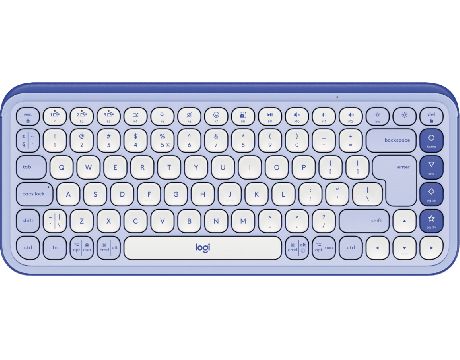 Logitech Pop Icon Keys, бял/син на супер цени