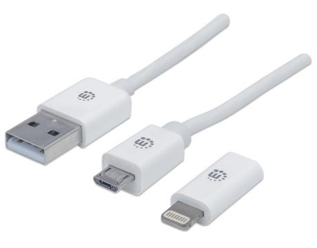 Manhattan USB към micro USB + Lightning Adapter, 1.0 метър на супер цени