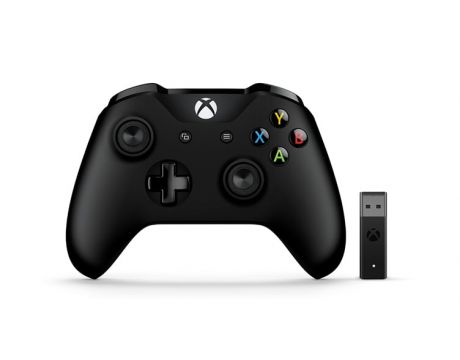Microsoft Xbox Controller + Wireless Adapter, черен на супер цени