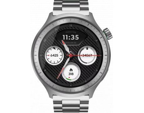 Motorola Moto Watch, 47 мм, сребрист на супер цени