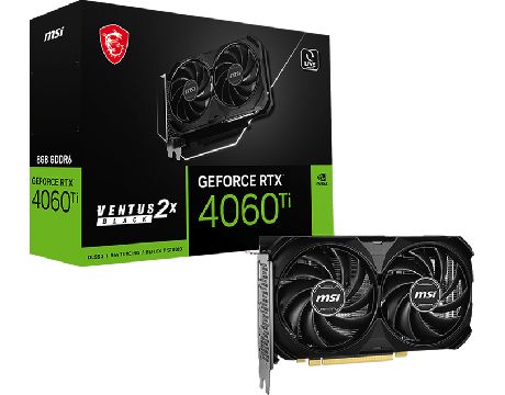 MSI GeForce RTX 4060 Ti 8GB Ventus 2X Black Е1 DLSS 3 на супер цени