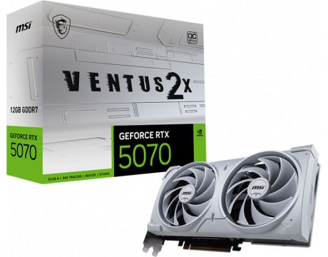 MSI GeForce RTX 5070 12GB VENTUS 2X OC WHITE DLSS 4 на супер цени