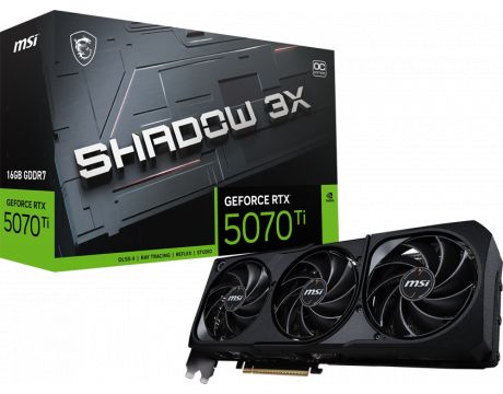 MSI GeForce RTX 5070 Ti 16GB SHADOW 3X OC DLSS 4 на супер цени