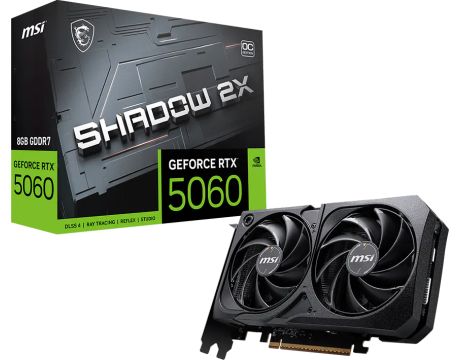 MSI GeForce RTX 5060 8GB SHADOW 2X OC MAX DLSS 4 на супер цени