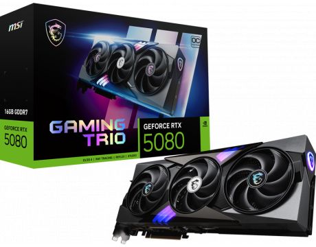 MSI GeForce RTX 5080 16GB GAMING TRIO OC DLSS 4 на супер цени