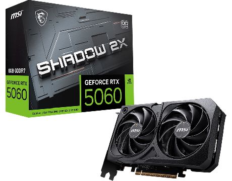 MSI GeForce RTX 5060 8GB SHADOW 2X OC DLSS 4 на супер цени