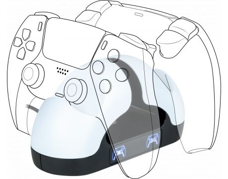 Nacon BIGBEN Dual за PlayStation 5, бял/черен на супер цени