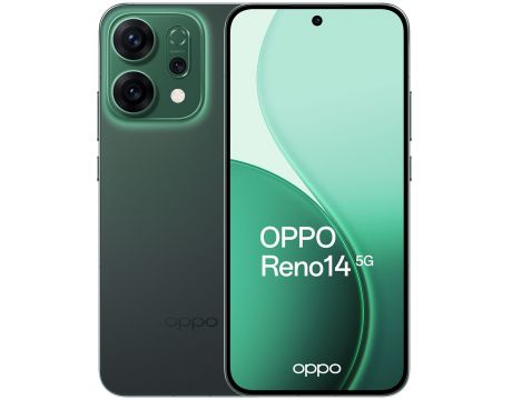 OPPO Reno14 5G, 12GB, 512GB, Luminous Green на супер цени