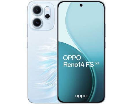 OPPO Reno14 FS 5G, 12GB, 512GB, Opal Blue на супер цени