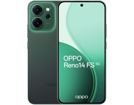 OPPO Reno14 FS 5G, 12GB, 512GB, Luminous Green на супер цени