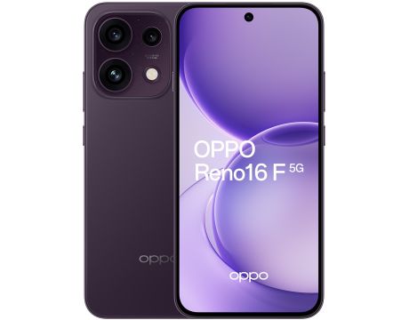 OPPO Reno16 F 5G, 8GB, 256GB, Purple Black на супер цени