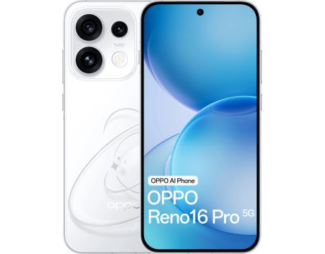 OPPO Reno16 Pro 5G, 12GB, 512GB, Pop White на супер цени