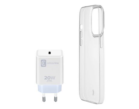 Cellular Line USB-C 20W + калъф за Apple iPhone 14 Plus на супер цени