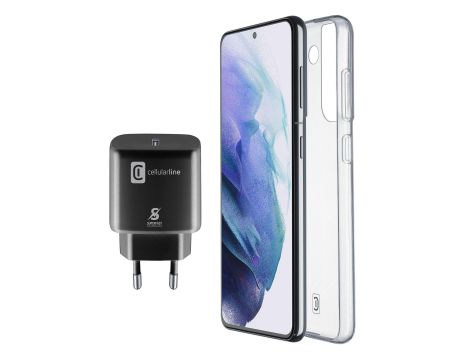 Cellular Line за Samsung Galaxy S22 25W, черен на супер цени