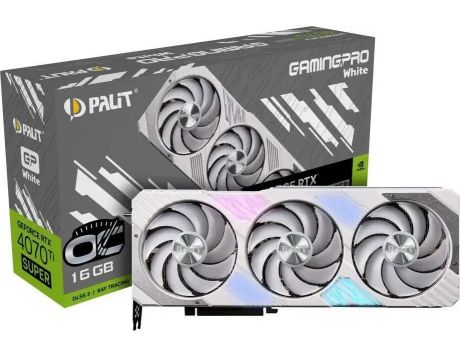 Palit GeForce RTX 4070 Ti Super 16GB GamingPro White OC DLSS 3 на супер цени